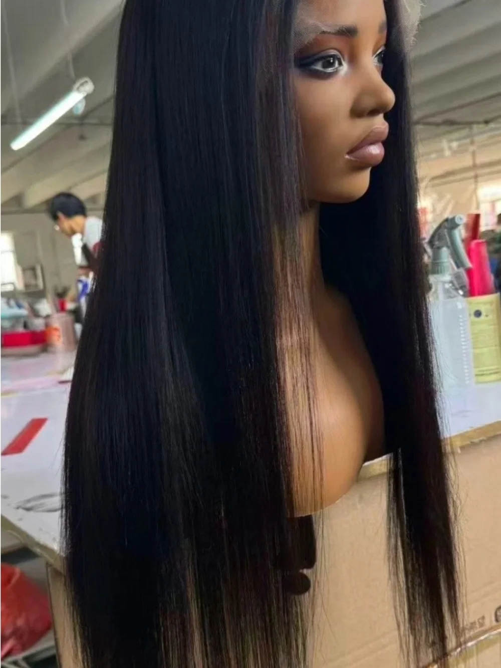 Black Straight Lace Front Wig - Sleek Natural-Look Hair